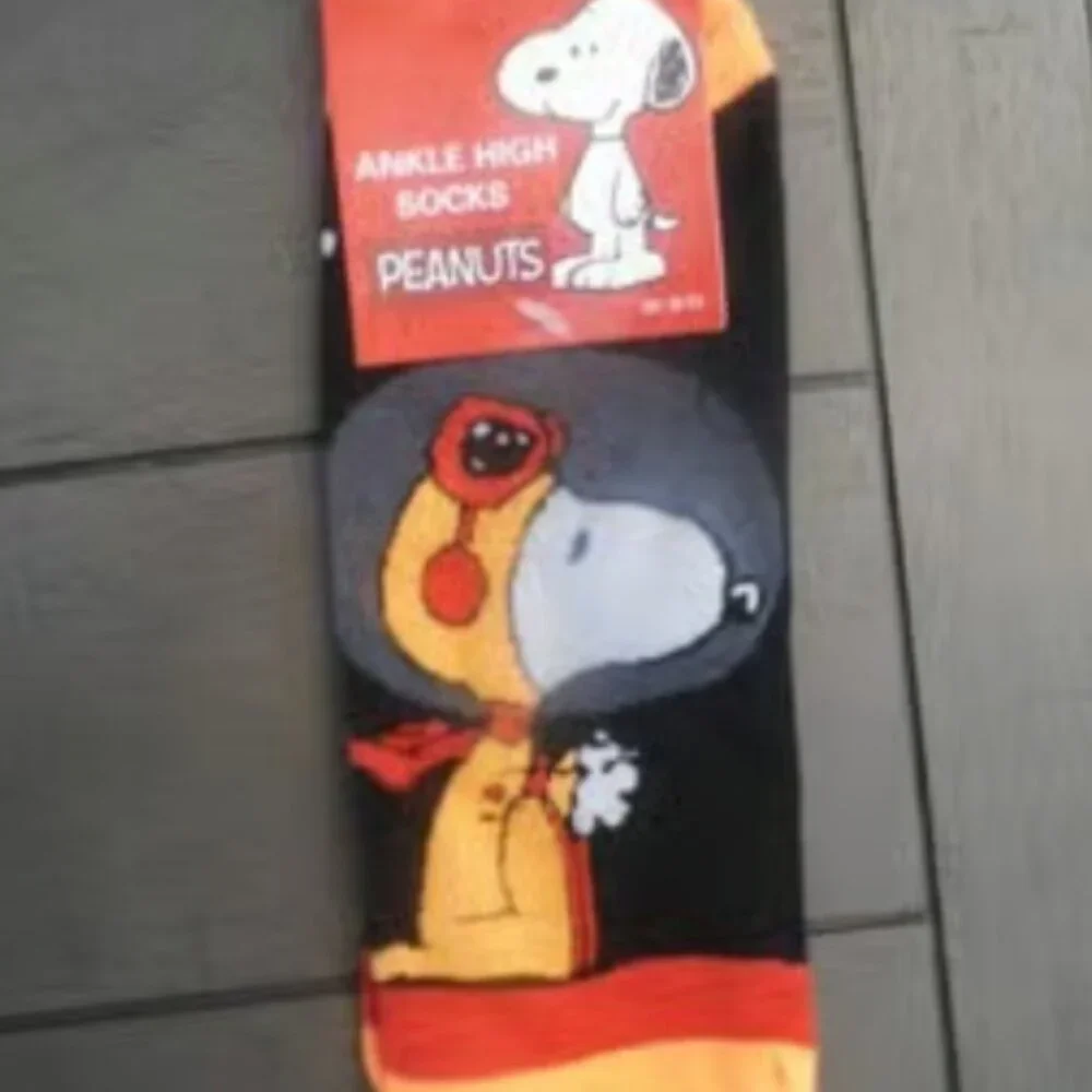 Peanuts Snoopy Ankle High Socks, 3 Pairs Size 9-11